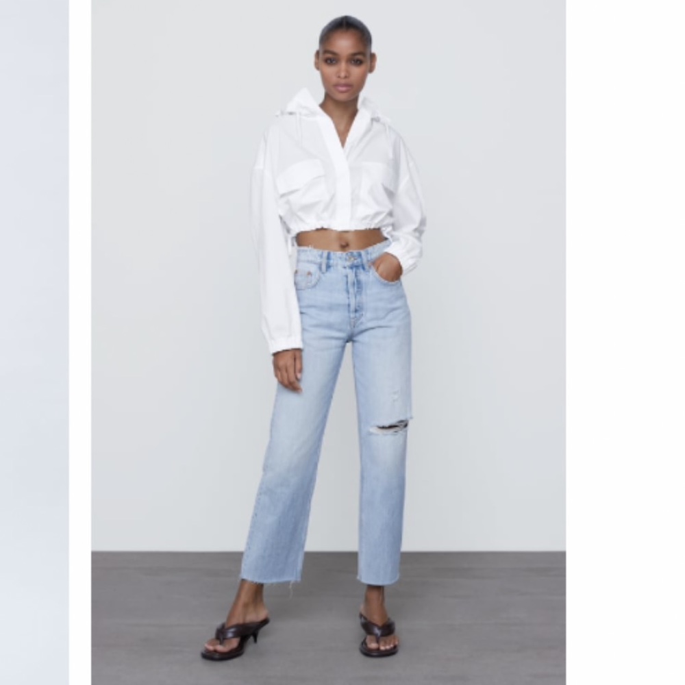 Zara Distressed Mom Jeans